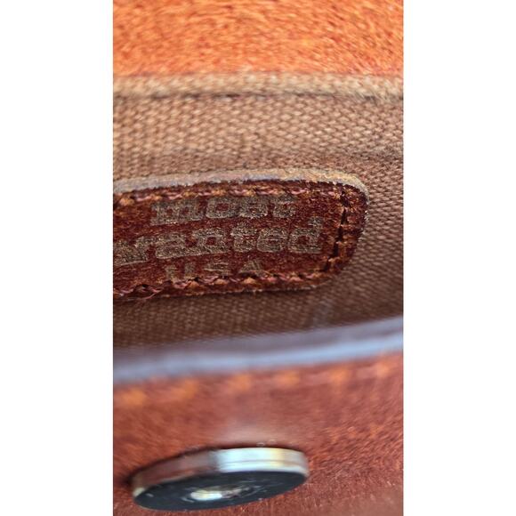 Montana West Leather Mini Crossbody Tobacco Brown Western Phone Bag - Picture 6 of 9